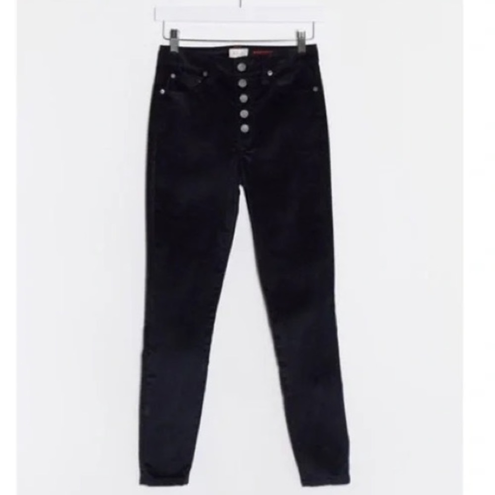 NWT AO.LA by alice + olivia Good High-Rise Button-Fly Velvet Skinny Jeans 25 - Picture 2 of 13